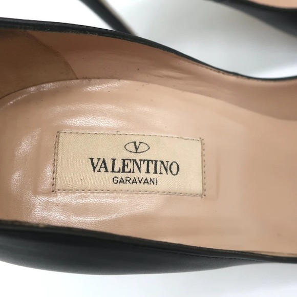 Valentino Tango Ankle Strap Pumps Black Leather Size 41 - Picture 10 of 12